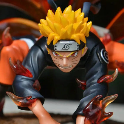 Naruto Quatro Caudas Naruto Uzumaki Modelo de Estátua Decoração de Mesa Coleção GK Modelo Feito à Mão Brinquedo de Figura de Anime Presentes Infantis