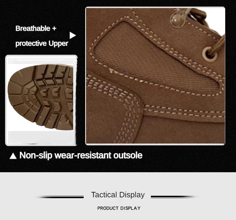 2025 New Man Tactical Combat Boots Men Outdoor Hiking Desert Boots Breathable Male Ankle Boots Jungle Shoes