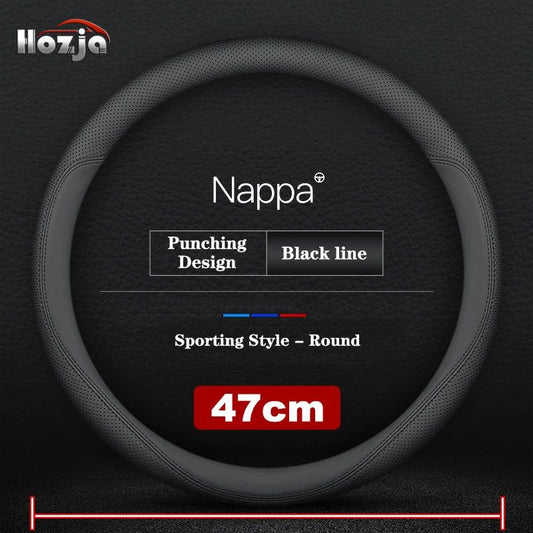 38CM 40CM 42cm 45cm 47cm Car Truck Extra Large Artificial Leather Steering Wheel Braid Cover Universal Auto Interior Accessories