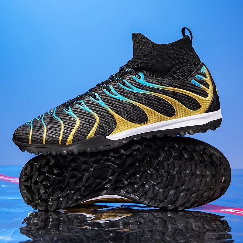 Men Match Non Slip Football Boots Cleats Indoor Outdoor Soccer Shoes Sport Training Long Spikes FG/TF Boys Futsal Comfortable