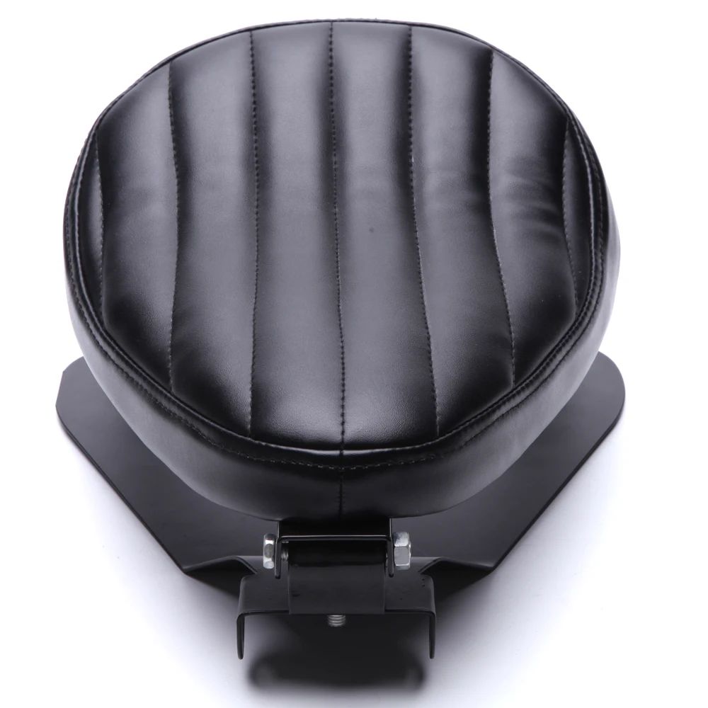 1 CONJUNTO de Assento Solo de Couro Retrô para Moto com Suporte de Mola de 3" para Harley Custom Chopper Sportster Bobber Honda Yamaha Kawasaki