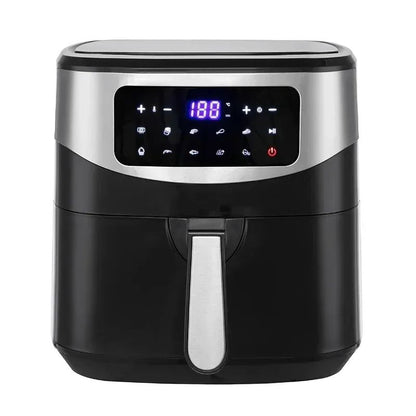 Atualizar Fritadeira Elétrica Doméstica de 1600W, 8L, com Painel Touch Screen, Capacidade para Pizza, Fritadeira sem Óleo e sem Sal, Panela Elétrica Touch Screen