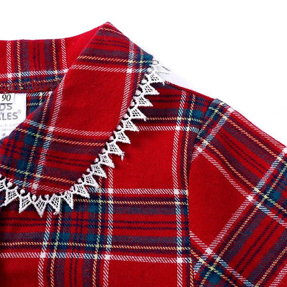 2025 Christmas Pyjamas Sets Kids Girls Boys Loungewear baby Pajamas Matching Family Pjs Winter Baby Soft Velvet Plaid Dress