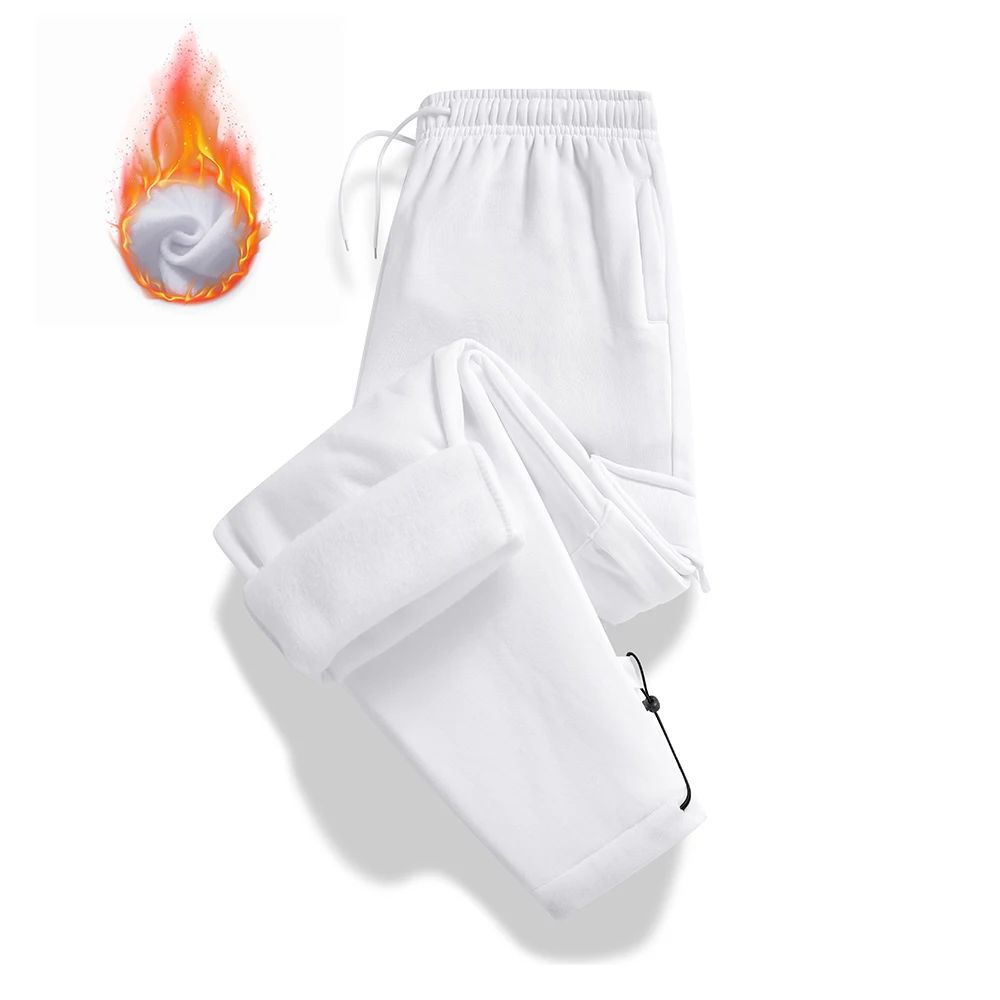 Men's Fleece Lined Casual Sports Long Pants Workwear Drawstring Jogging Pants Casual Multi Pockets Baggy Pants Men's Sweatpant