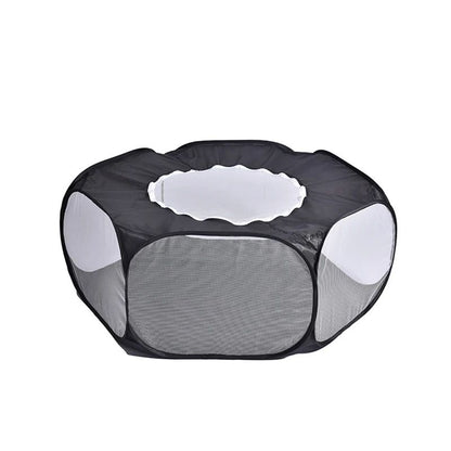 Cercado Portátil para Pequenos Animais Gaiola Transparente para Gatos e Cães Tenda Pet Cercadinho Dobrável Aberto Para Cães Hamsters Coelhos Porquinhos-da-Índia