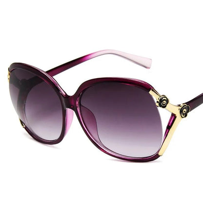 New Classic Vintage Driving Sunglasses for Women Luxurious Fashionable Camellia Hollow-out Women’s Sun Glasses UV400 Protection