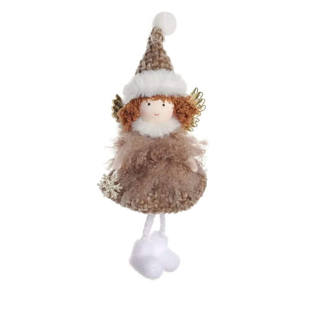Christmas plush antlers angel girl pendant Christmas tree pendant creative doll pendant gift