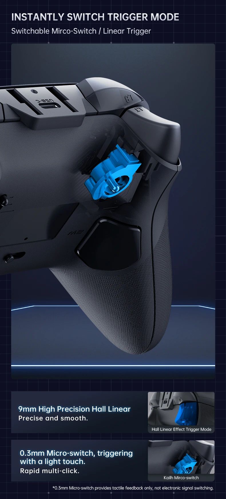 G6 Pro Tri Mode Gamepad Wireless Controller for PC Nintendo Switch 2 Hall Effect Joystick Polling Rate MACHENIKE Game Controller