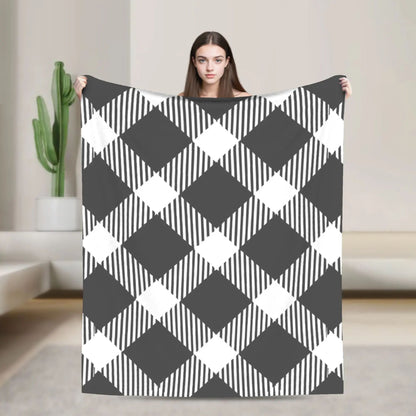 Manta Leve Xadrez Tartan Stewart Fina Perfeita para Cama Sofá Primavera Presente de Natal