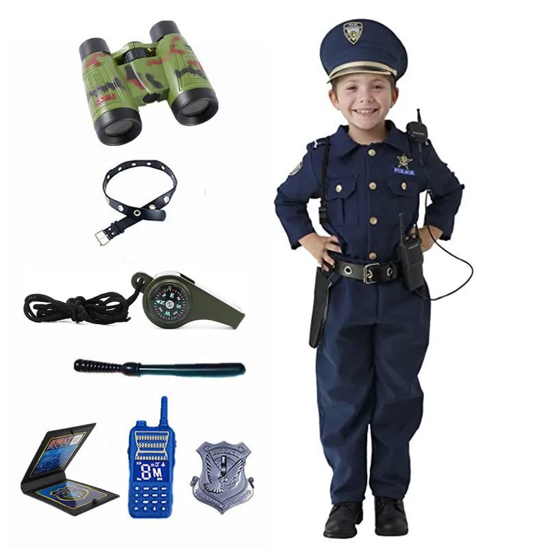 New Year's Dress Up America Police Costume for Kids - Police Officer Costume for Boys - Cop Uniform Set with Accessories