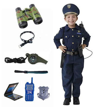 New Year's Dress Up America Police Costume for Kids - Police Officer Costume for Boys - Cop Uniform Set with Accessories