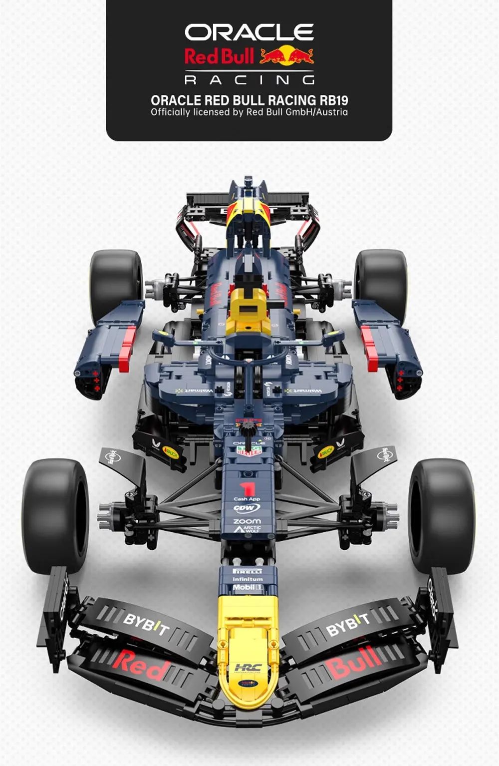 RASTAR 2509PCS 1:8 Technik F1 Redbull RB19 1. Max. Verstappen 11 Perez Racing Formula Blocos de Montar Modelo MOC Carro Tijolos Brinquedo