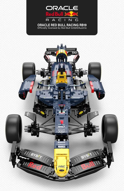 RASTAR 2509PCS 1:8 Technik F1 Redbull RB19 1. Max. Verstappen 11 Perez Racing Formula Blocos de Montar Modelo MOC Carro Tijolos Brinquedo