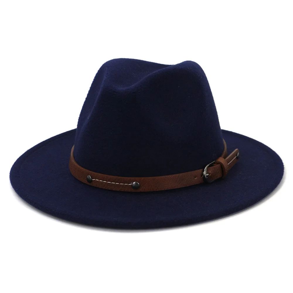 Fedoras Winter Hat For Women 59-61CM Men Panama Felted Jazz Hats New Trilby Church Cap sombreros de mujer