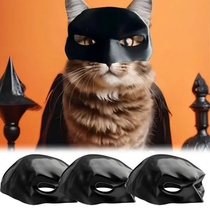2026-Bat Cat Avenger Mask Black Matte Bat Mask Superhero Pet Toys Cat Bat Pet Man Mask for Cat and Dogs Spooky Make-up Party Toy