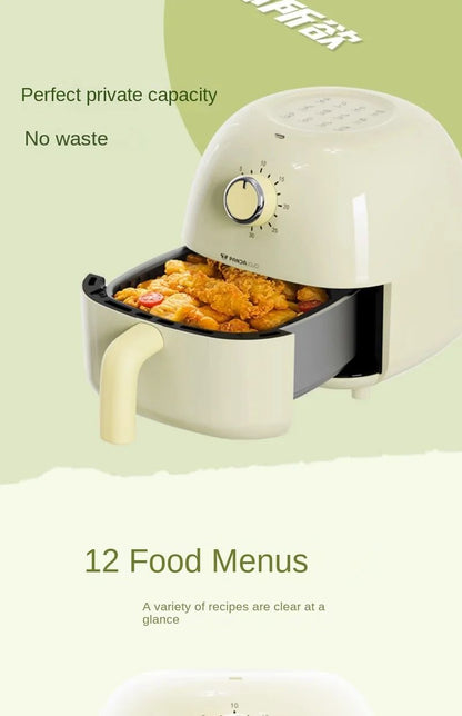 Pandajojo mini air fryer 2L home dormitory low-power oven fully automatic oil-free electric frying in one air fryers  air fryer