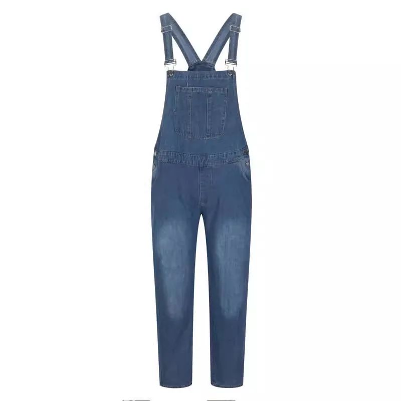 Calça Jeans Masculina Reta Larga Estilo Americano Vintage Macacão de Trabalho Casual