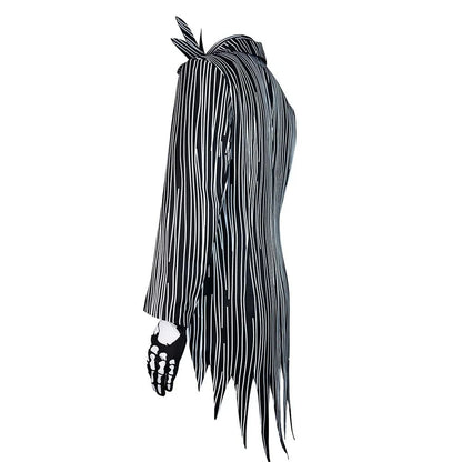 Jack Cosplay Skellington Cosplay Costume for Adult Men Fantasia Jacket Pants Outfit Man Halloween Carnival Party Disguise Suit