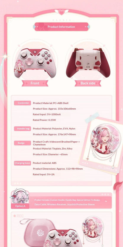 NEW Honkai Impact 3rd Elysia Limited Wireless Controller Flydigi Vader 5 Pro Adjustable Joystick Triggers Dock for PC NS Android