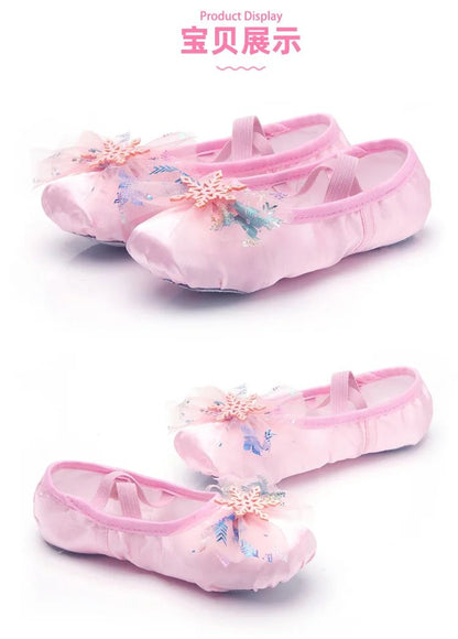 Lovely Princess Dance Soft Soled Ballet Shoe Children Girls Cat Claw Chinese Ballerina Exercises Shoes