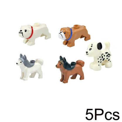 City Animal Building Blocks Duck Swan Pig Cat Figures Bird Dog Zoo Farm Accessories Small Particles Bricks Set Kid Toys Gifts
