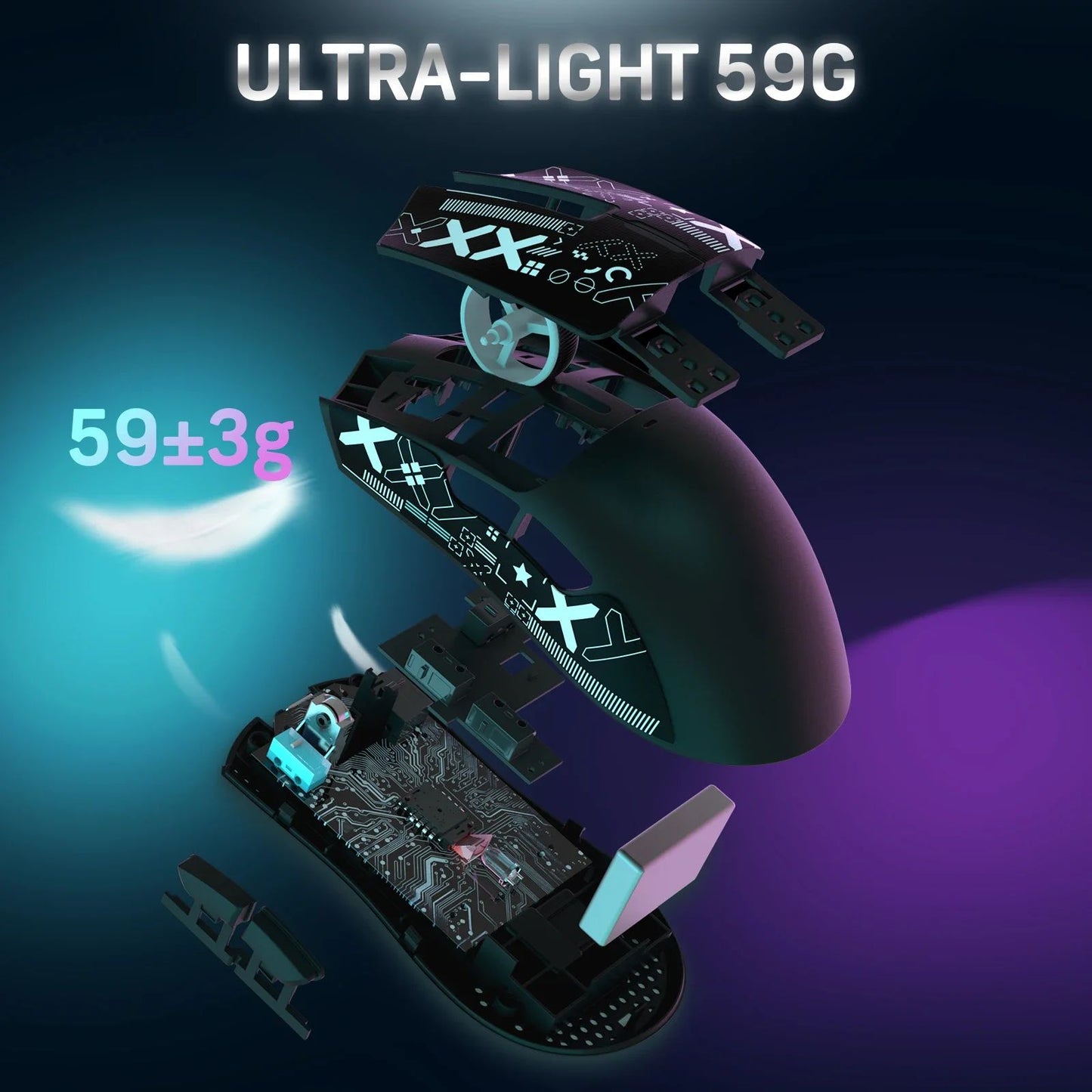 X11 ATTACK SHARK X11 Wireless Gamer Mouse with Charging Dock PixArt PAW3311 Gaming Sensor 22000 DPI BT/2.4G Wireless Mouse