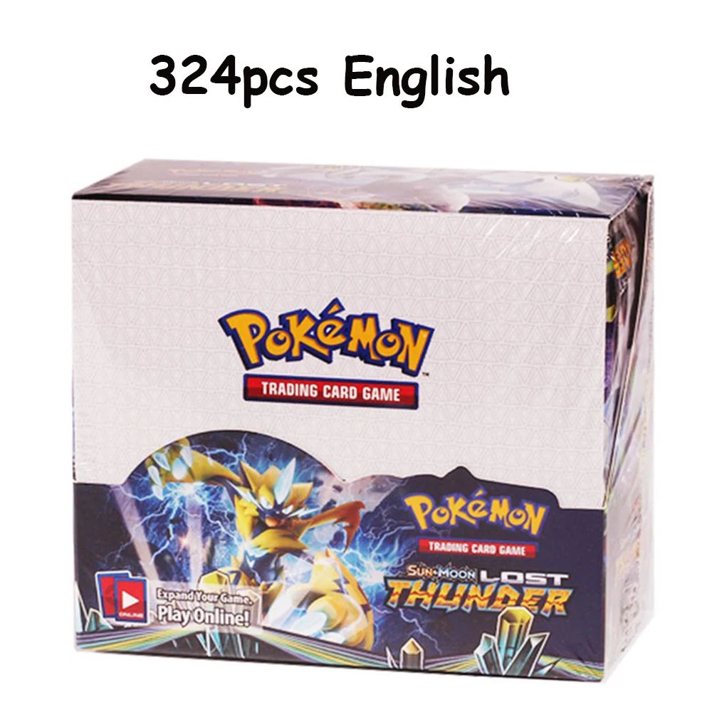 ?Mais Recente 324 Peças Cartas Pokémon Sol & Lua XY Evoluções Caixa de Booster Pokémon Brinquedo de Cartas Colecionáveis para Crianças?