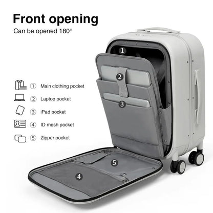 Mixi Patente Design Mala de Viagem com Estrutura de Alumínio Mala de Rodinhas de Bordo Bonita para Cabine 18 20 24 Polegadas M9260
