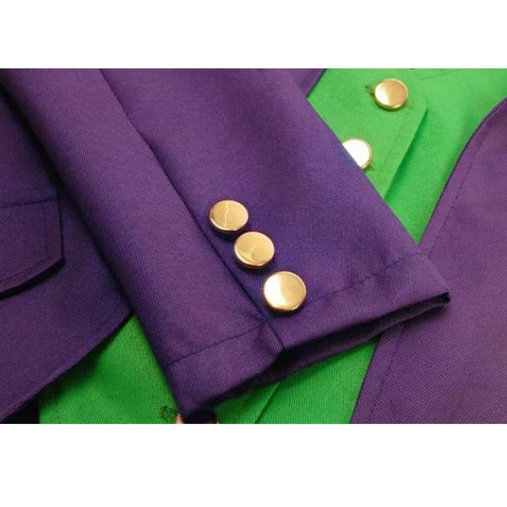 Movie Super Villain Costume Disguise Joker Cosplay Fantasy Tuxedo Jacket Vest Suit Adult Children Men Cosplay Roleplay Fantasia