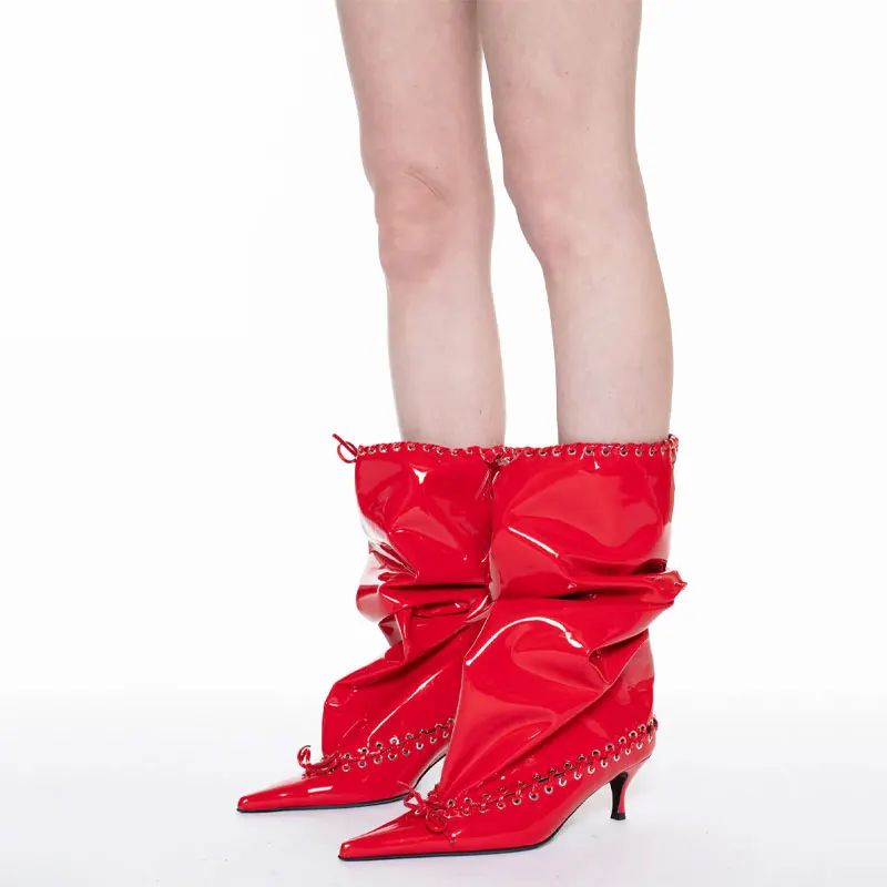 6.5 cm Heel Short Boots Pointed Fashionable Buckle Fashion Versatile Cool Women Boots Women Shoes  Ladies Shoes Botas De Mujer