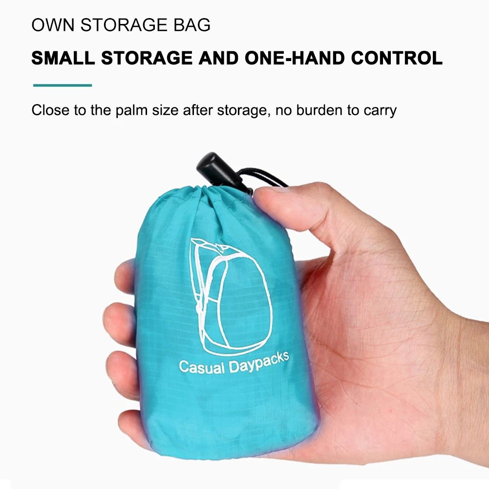 Mochila Dobrável Leve 15L Ultraleve para Homens e Mulheres - Mochila de Viagem, Esportes e Caminhada