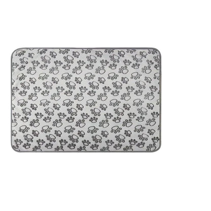 Pet Blanket 40x60cm 52x76cm 76x104cm Soft Fluffy Flannel Dog Blanket Grey Footprint Pattern Pet Mat Blanket for Cat Dogs