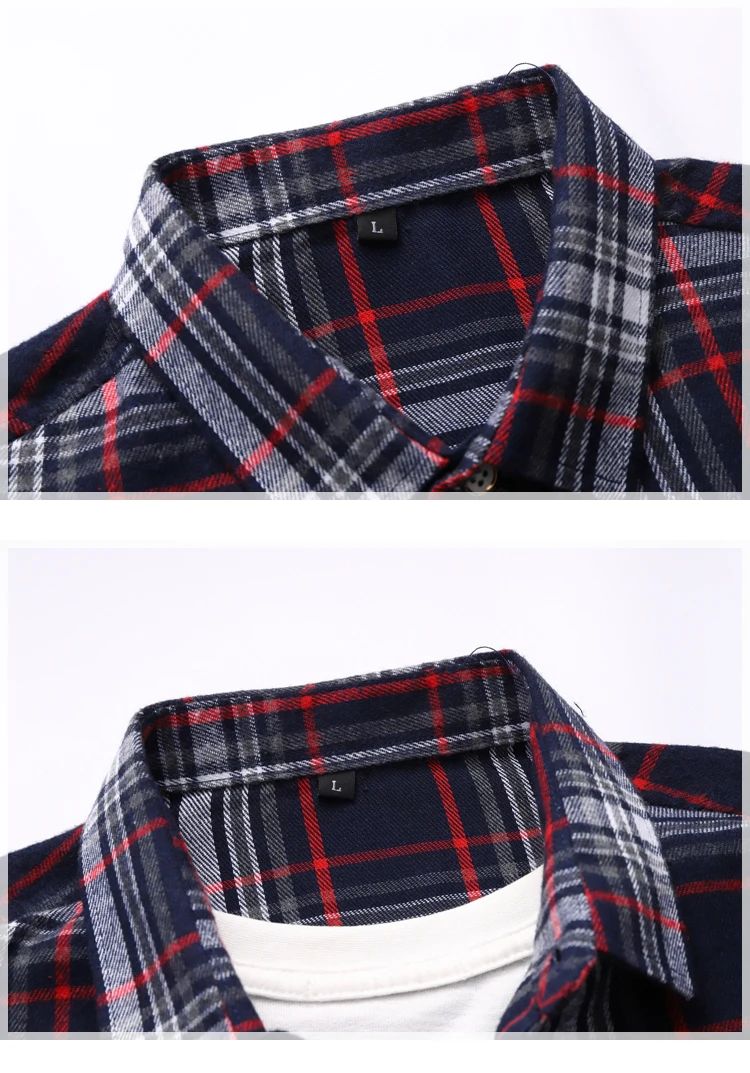 2025 new red summer men's shirts short-sleeved plaid fat big yards youth casual shirt.