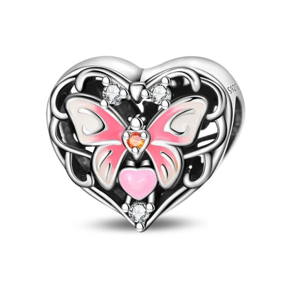 Pingente Charm Libélula Tema Primavera Prata Esterlina 925 Borboleta Flor Pendente Compatível com Bracelete Colar Joias DIY