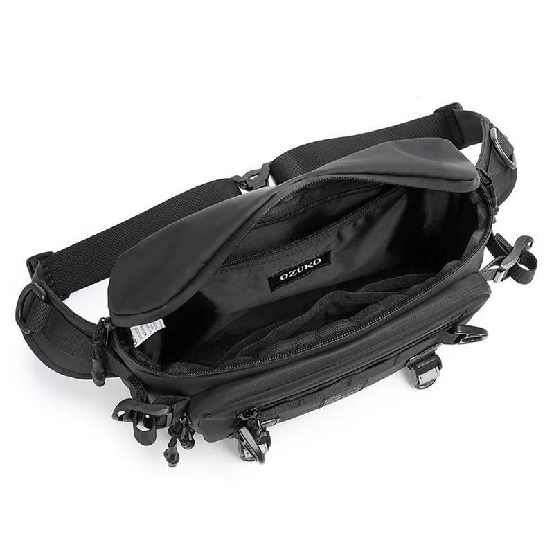 OZUKO  Tactical bag Fanny Pack Outdoor Sports Tactical  Multifunction Waterproof Male Chest Bag Mens Crossbody Bags