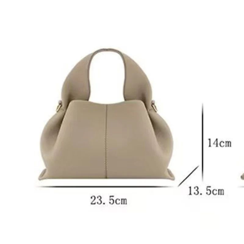 New commuting women's single shoulder cloud bag, niche retro high-end leather single shoulder crossbody bag2025