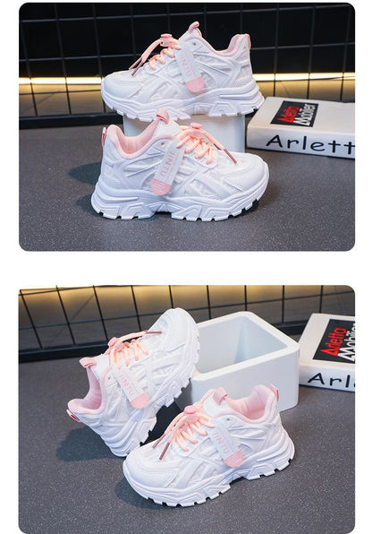 Girls Sneakers 2025 Children Casual Shoes Mesh Platform Designer Tennis Sneaker 6 To 12 Years Kids Sports Shoe for Girl