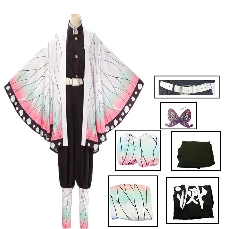 2026 Kochou Shinobu Cosplay Costumea Kochou Uniforms Wigs Hairs Halloween For Kids Adult Cos Party