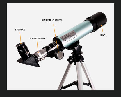 Telescópio Profissional Astronômico HD com Zoom 90X Poderoso Monocular de Longo Alcance Binóculos Espacial Portátil para Lua Presentes para Crianças