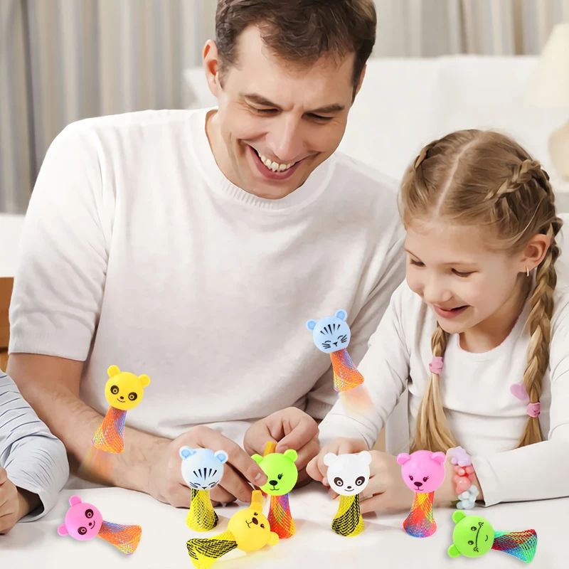 Creative Animal Jumping Doll Toys Cartoon Multicolor Bouncing Elf Christmas Gift Kids Birthday Party Favors Toys School Prizes