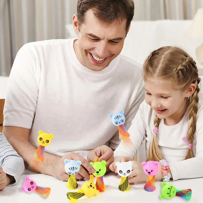 Creative Animal Jumping Doll Toys Cartoon Multicolor Bouncing Elf Christmas Gift Kids Birthday Party Favors Toys School Prizes