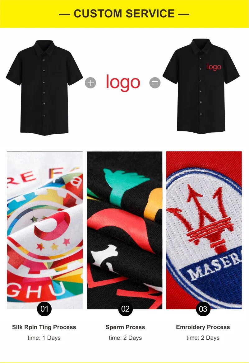 Short-sleeved Solid Color Shirt High-end Business Daily Tops Company Uniforms Can Be Customized With Printed Embroidery 2021 New