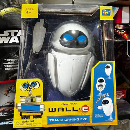 Disney Original Thinkway Toys WALL E Robô EVE Transformável Boneco de Ação Brinquedo Modelo Presente de Natal Infantil para Coleção de Crianças