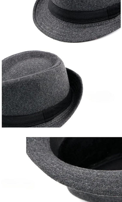2025 Summer Unisex Classic Gatsby Style Straw Fedora Bucket Top Bowler Hats for Elegant Wedding Party Church Stage Black