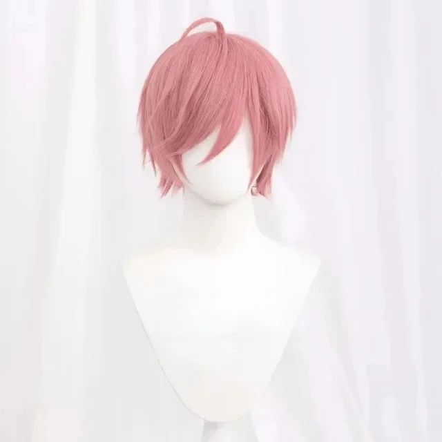 Synthetic Short Straight Cosplay Wig White Green Purple Brown Black Blue Gray Orange Red Fluffy Heat Resistant Hair Anime Wigs