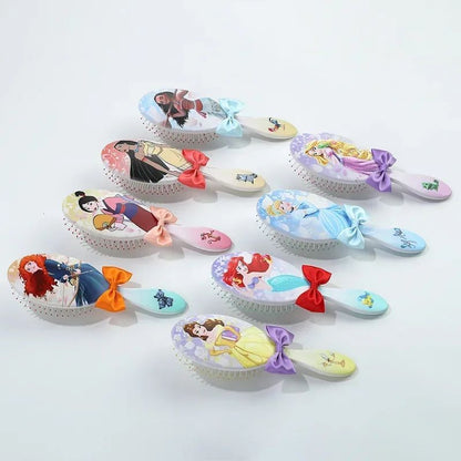 Pentes com almofada de ar tema Princesa Disney Pequena Sereia Ariel Princesa Elsa Anna Pente de massagem capilar fofo para crianças Presentes para meninas