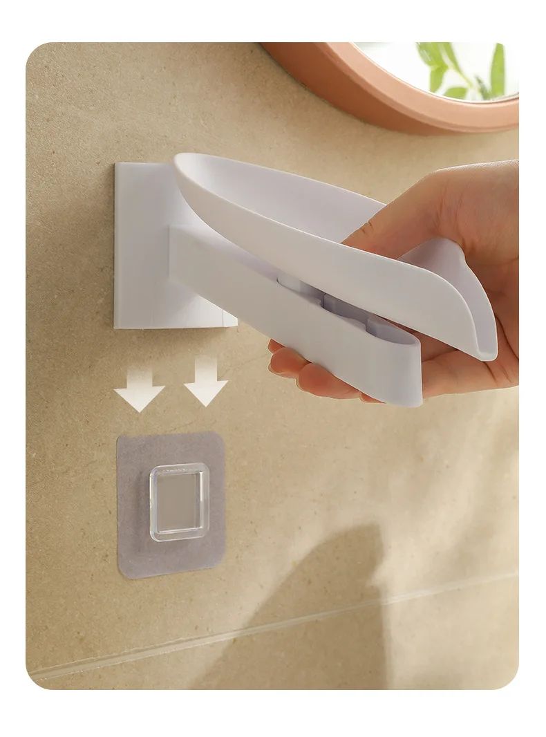 New Leaf Shape Soap Box Drain Soap Holder Box Bathroom Accessories Toilet Laundry Soap Box Bathroom Supplies Tray Gadgets