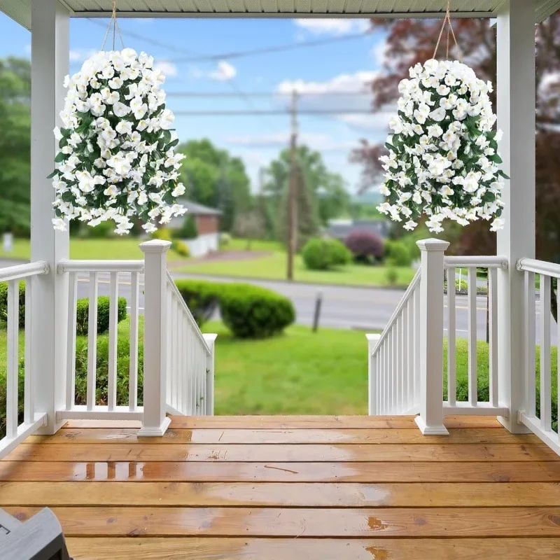 Artificial Flower New Artificial Hanging Flowers and Plants Easter Decoration 2025 UV-resistant and Realistic Room Decor Wedding