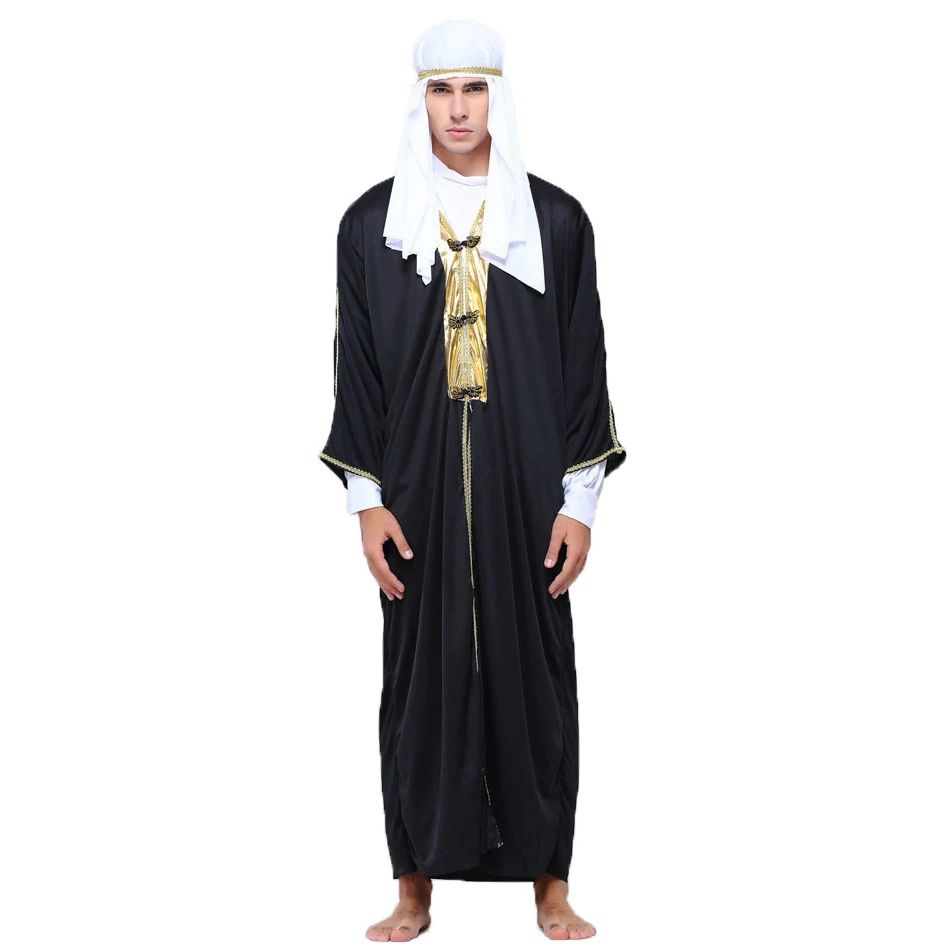 Men Arabia Arab Sheikh Costume Shepherd Arabian Prince Cosplay for Adult Fantasia Purim Halloween Costumes