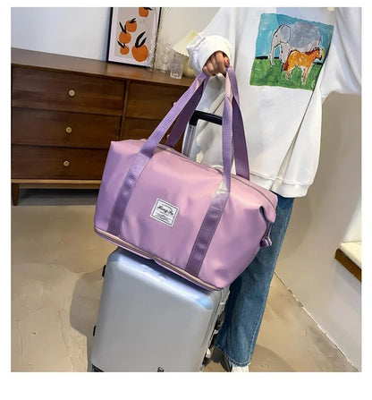 Carry On Travel Duffle Bag Nylon Waterproof Sports Gym Tote Bags for Women Large Capacity Storage Luggage Handbag 2026